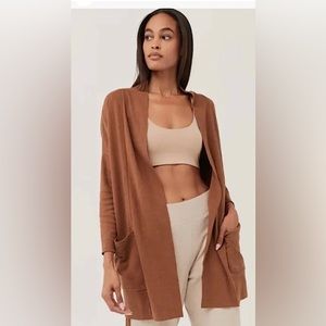 Pact Women's Airplane Cardigan, rust color, XS/S